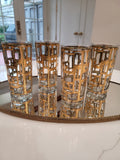 1970s Culver Ltd. Crackled 22k Gold Highball Glasses, Set of 4
