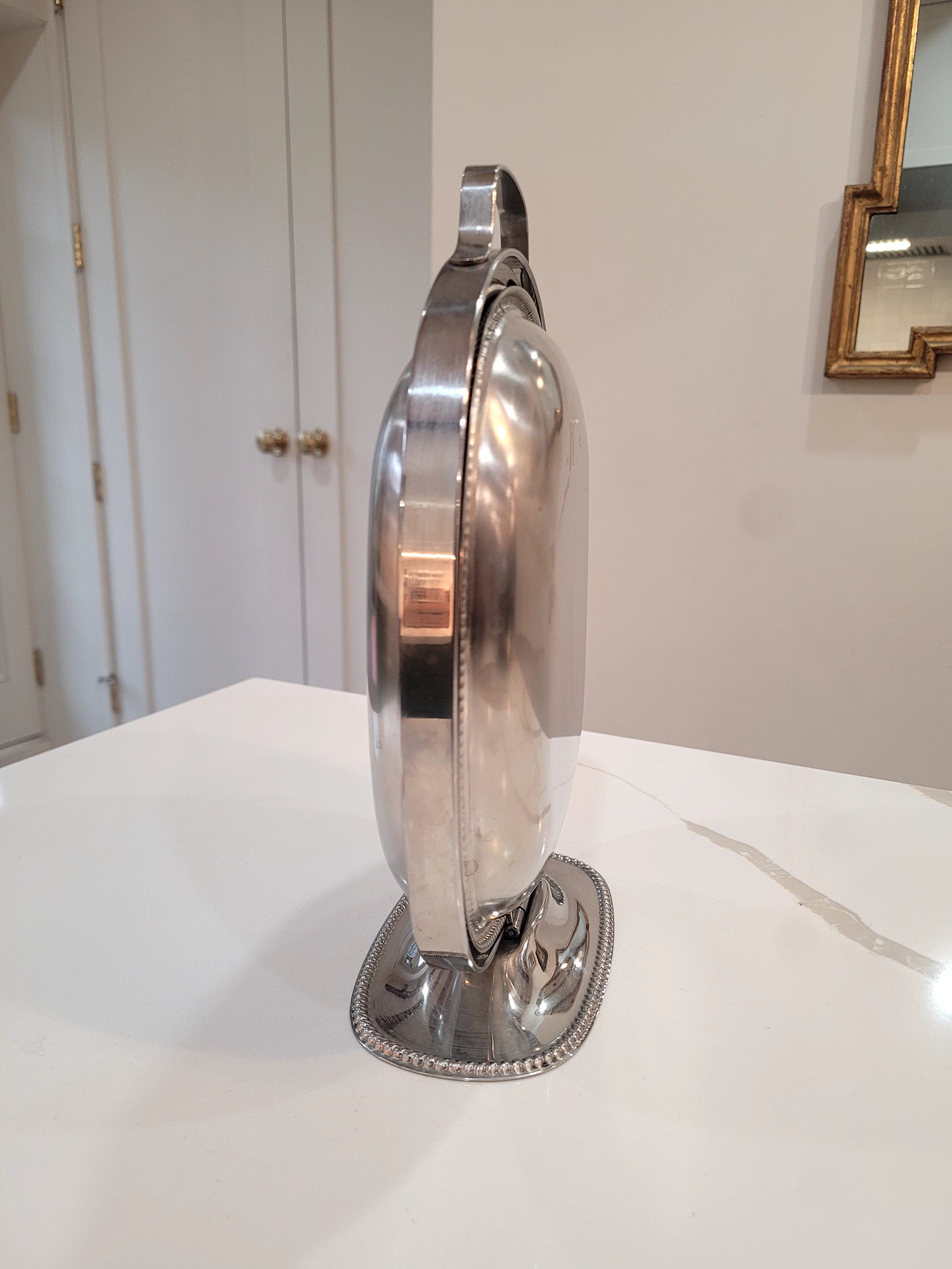 80's "Motta" Silver, foldable two tier tray