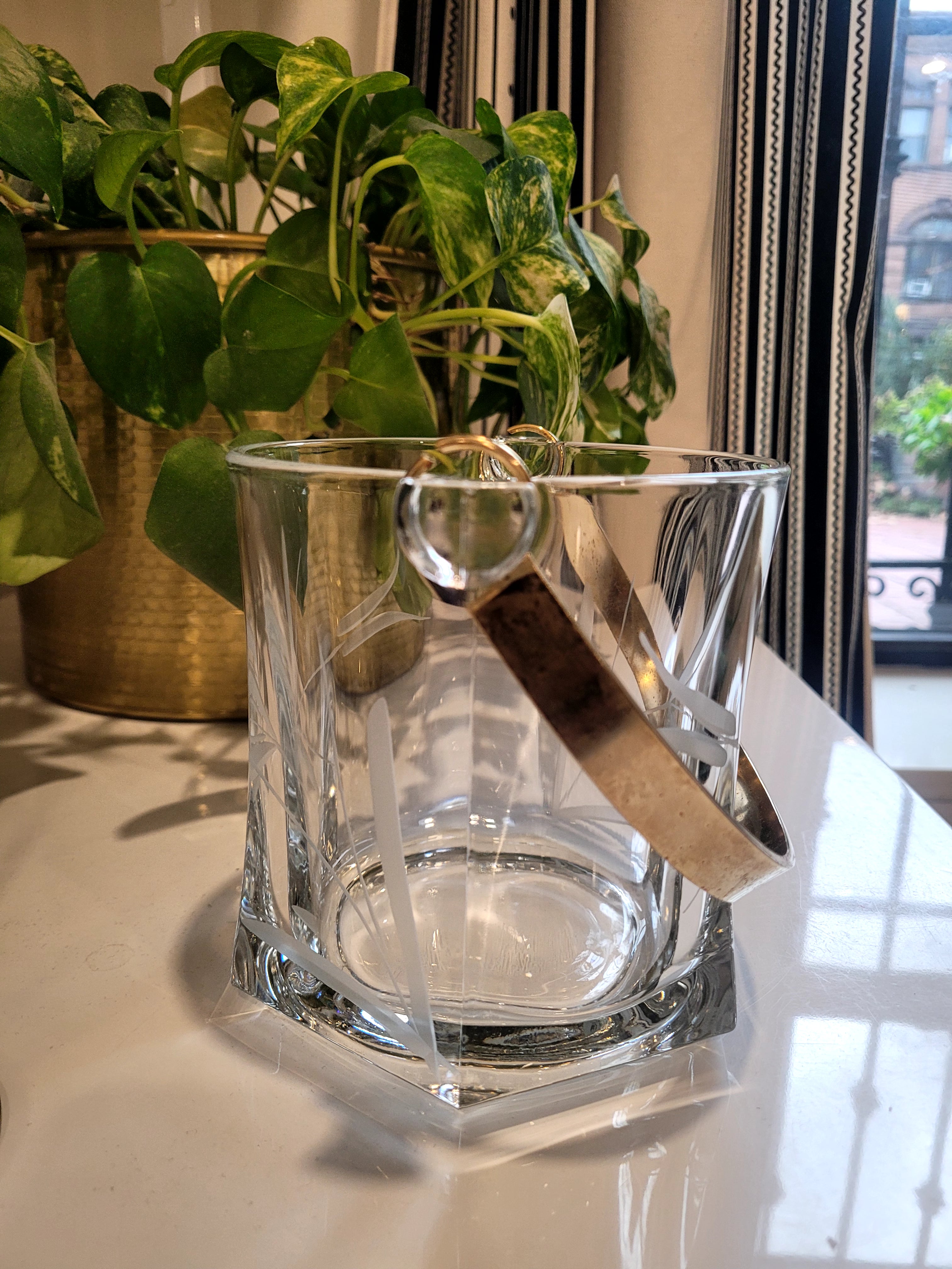 VTG Silvestri Arte Murano Crystal Ice Bucket