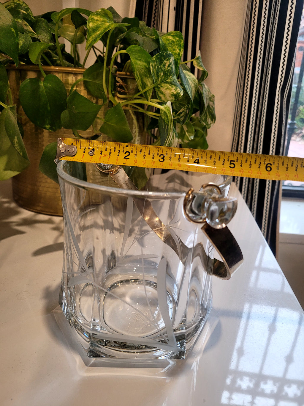 VTG Silvestri Arte Murano Crystal Ice Bucket