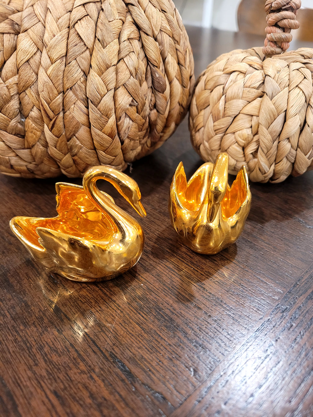 Vintage Limoges Swan Salt Cellars