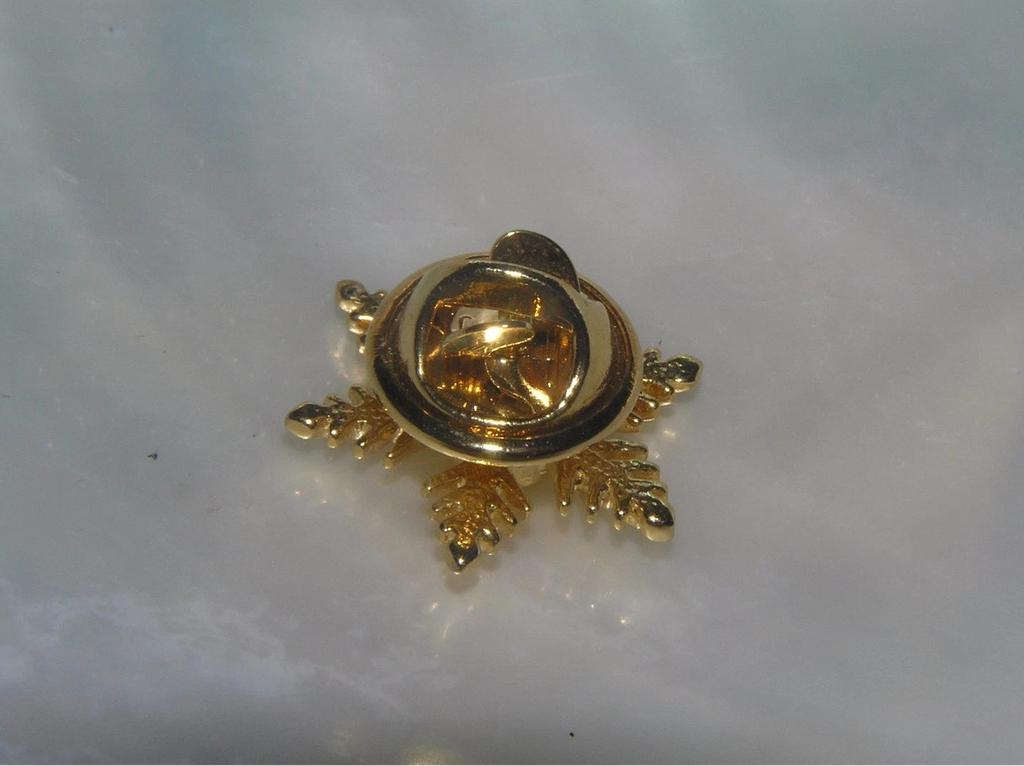 Vintage Gold Tone Snowflake Lapel and tie Pin